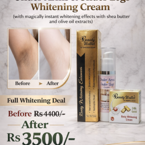 Beauty Wallet By Sheerin Khan Under Arms & Under Legs Whitening Cream ( with magically instant Whitening effects with shea butter and olive oil extracts)