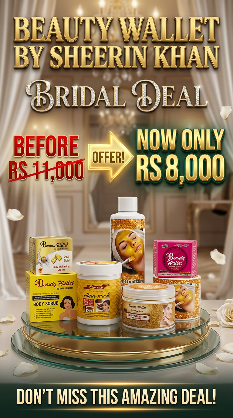 BEAUTY WALLET BY SHEERIN KHAN FULL BRIDAL WHITENING DEAL